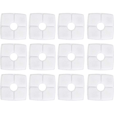 12 Remplacements Filtres à Eau pour Chat, Cartouche Charbon Actif pour Fontaine à Eau Carrée, Lot de 12 Pièces, Compatible avec Fontaine Intérieure (1/5)