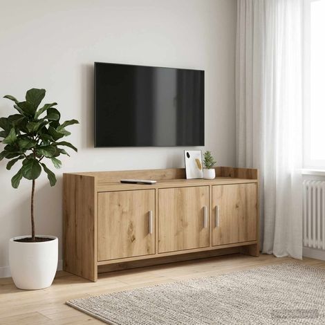 vidaXL Meuble TV 102 x 33 x 47 cm Chêne artisanal Bois d'ingénierie (1/5)