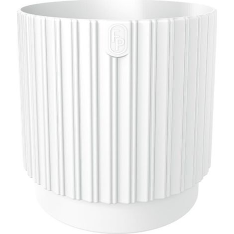 Mika Cyli Petit Eco Recycled 14 Weißer FORM-PLASTIC Blumentopf