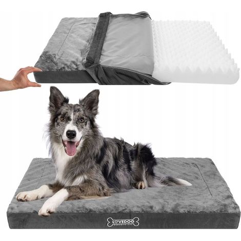 Orthopädische Hundebettmatratze L 90x60 Große wasserdichte Matte