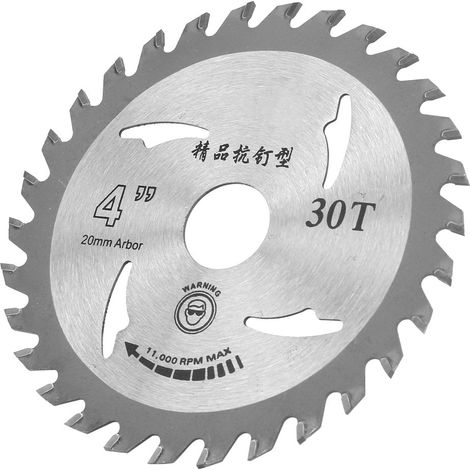 Disque de scie circulaire en carbure de 110 mm, 30 dents, pour meuleuse d'angle. (1/5)