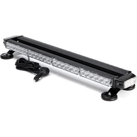 54 LED, bande lumineuse gyroscopique double face ambre 12V, feu de signalisation magnétique pour toit de véhicule et remorque (universel) (1/5)