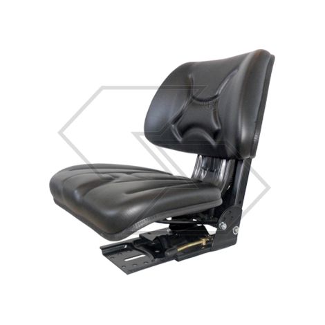 Asiento envolvente con base basculante GRAMMER de pvc negro para tractor (1/2)