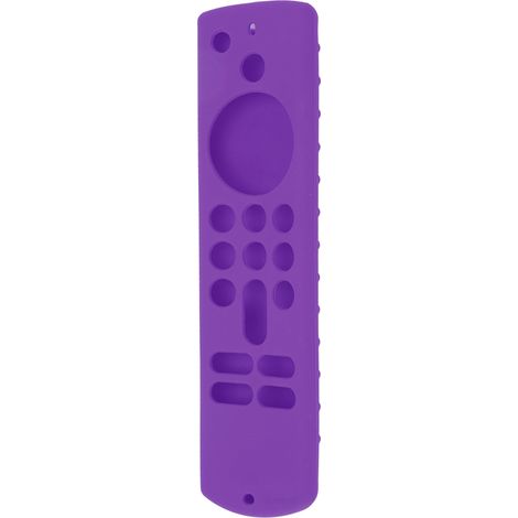 Étui de protection en silicone antidérapant pour télécommande Fire TV Stick 3e génération, avec cordon, violet (1/5)