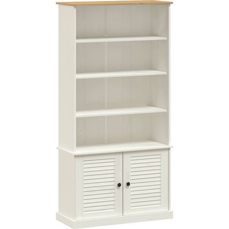 Maison Exclusive - Libreria VIGO 85x35x170 cm in Legno Massello di Pino Bianco (1/5)