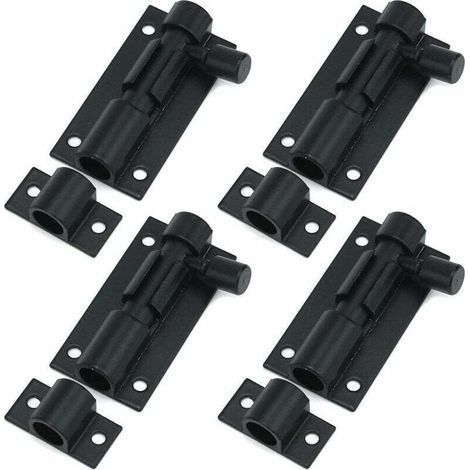 Serrure à cylindre en alliage d'aluminium de 2 pouces, serrure de sécurité pour porte coulissante avec vis, paquet de 4. (1/5)
