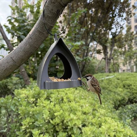 Mangeoire à Oiseaux Extérieure Anti-Écureuils Plastique Durable Grande Capacité - Suspendue Facile Installation - Idéal pour Balcon & Jardin Amoureux Nature & Ornithologues (1/5)