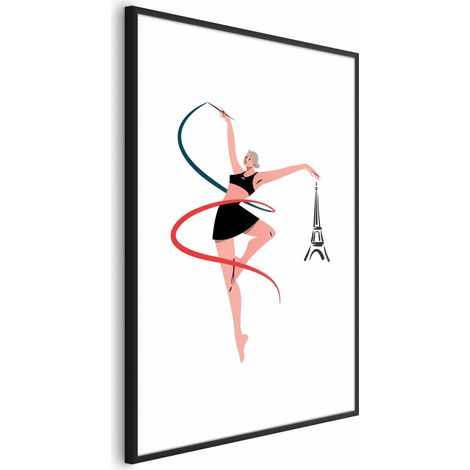 Poster – Illustration einer Frau mit einem Band – rhythmische Sportgymnastik (1/4)
