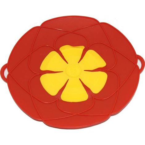 26CM silicone ménage anti-déversement, anti-poussière et anti-éclaboussures cache-pot cuisine résistant aux hautes températures anti-éclaboussures anti-ébullition cache-pot(rouge) (1/5)