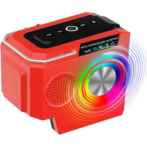 Akkubetriebener, kabelloser Bluetooth-Lautsprecher von Milwaukee mit USB-Typ-C-Anschluss und TWS-Verstärker für Camping und Partys (1/5)