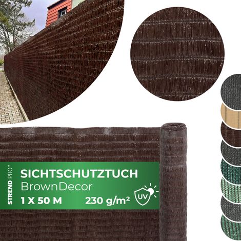 Gewebe schattierend BrownDecor W101, 1x50 m, UV, 230 g/m2, 95% braun (1/3)