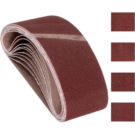 16 Pcs Bandes Abrasives 100mm x 610mm Pour Ponceuse À Bande (1/5)