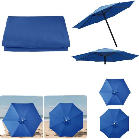 Funda de repuesto para sombrilla, poliéster Oxford, diseño resistente al viento, azul marino, 2,5 m para 6 varillas. (1/2)
