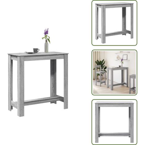 vidaXL Bartisch Grau Sonoma 102x50x103,5 cm Holzwerkstoff (1/5)