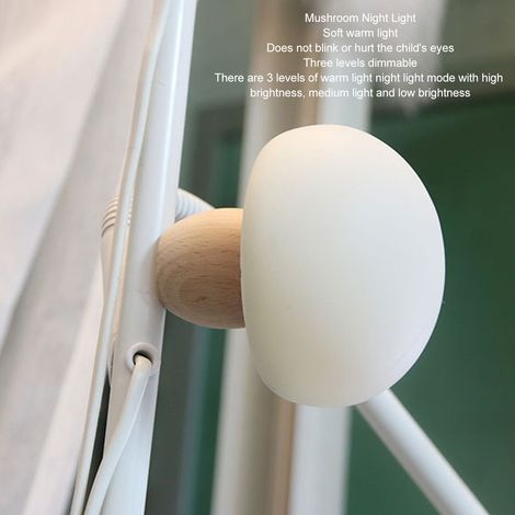 Lampe Mushroom à LED rechargeable avec lumière tamisée, pour chambre et nuit (1/5)