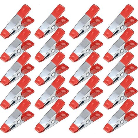 Pinces à ressort Bavoe en métal, robustes, avec revêtement en caoutchouc, pour le bois - 20 pièces de 5 cm (2 pouces).
