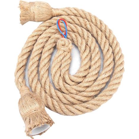1.5m 2 Têtes E27 85-265V Rétro Vintage Suspension Chanvre Corde Plafond Filament Luminaire (1/5)