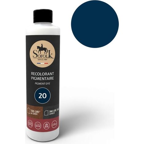 Pintura para cuero/piel sintética (125 ml, 20-AZUL) - SOFOLK - Cuidado para asientos y volantes de coche, sofás y zapatos. (1/5)