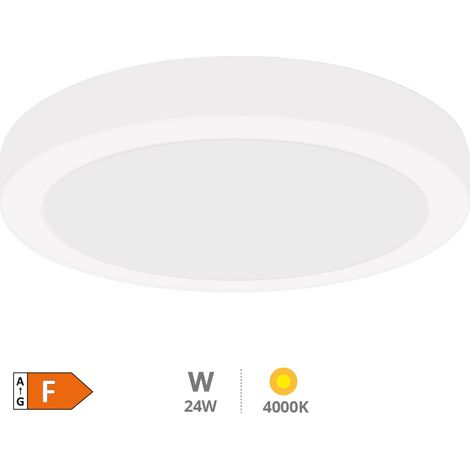 Downlight LED superficie redondo Nilsia 30 cm 24W blanco