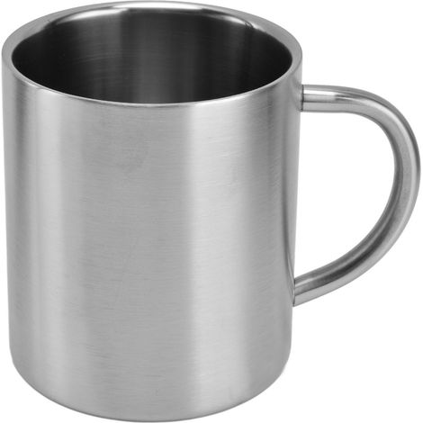 Tasses à café à double paroi, tasses à thé en acier inoxydable pour le camping, les voyages, les activités de plein air et le bureau, 410 ml (1/4)
