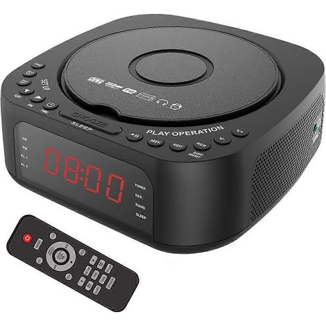 Tragbarer DVD-Player, VCD-Player, FM-Radiowecker, Bluetooth-Lautsprecher, Musikplayer, Heim-CD-Player, US-Stecker (1/5)
