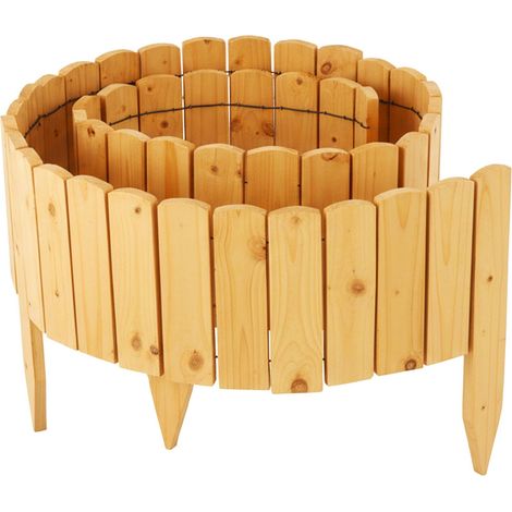 Garteneinfassung aus Holz, flexibel und witterungsbeständig