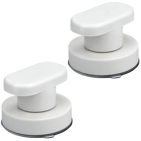 Lot de 2 poignées à ventouse pour siège de toilette, poignée de porte, tiroir à ventouse avec ventouse puissante pour porte en verre, miroir en verr (1/4)