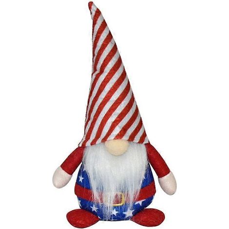 Gnome patriotique, décoration électorale américaine, étoiles et rayures, Tomte Gift-A- (1/5)