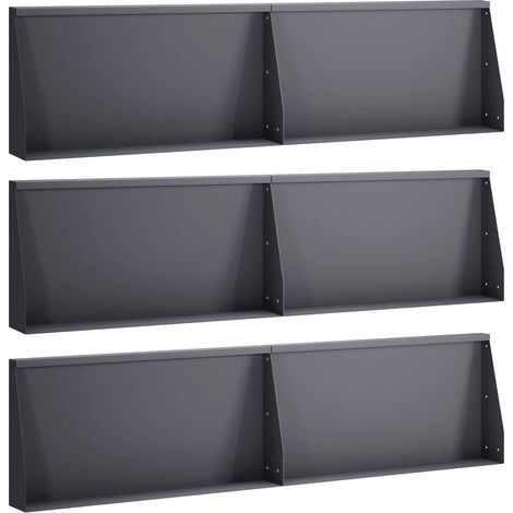 vidaXL Muro di contenimento 6 pz 80 x 12 x 50 cm Acciaio Antracite