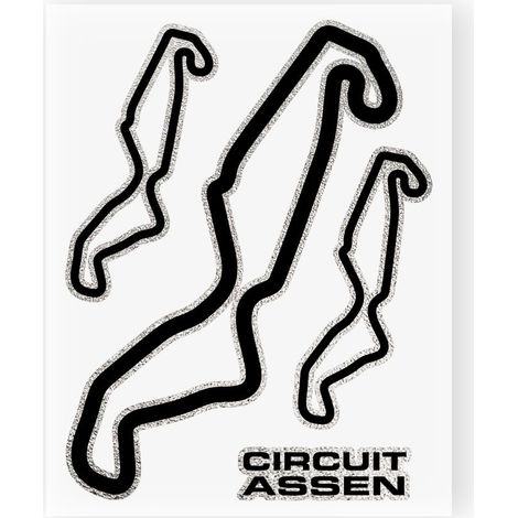 Adesivi Stickers Circuito Assen 10 x 12 cm (1/4)