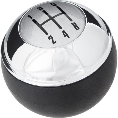 Pomello del cambio MINI R50 00-06 NERO + CROMATO + COPERTURA ARGENTO 5 MARCE (1/5)