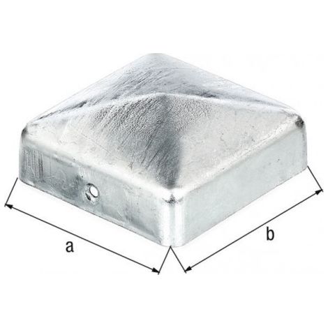 Chapeau de poteau carré galvanisé 100x100mm – Accessoire pour poteau – Lot de 10 unités – Pour poteaux en bois dur – Alberts