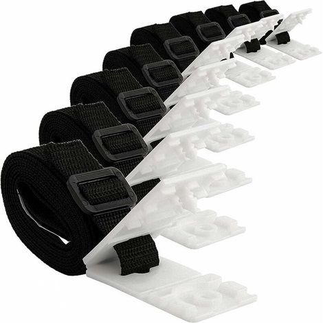 Kit de fixation pour bâche solaire de piscine - 8 sangles de couverture solaire - Kit de sangles pour couverture solaire pour système d'enrouleurs Mobiles, bâches et couvertures de Piscine