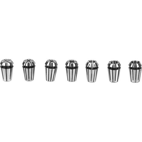 Collet ER11 - Jeu de 7 Pièces pour Fraiseuse CNC et Gravure - Diamètres 0,5 à 6 mm - Acier Rapide (1/5)