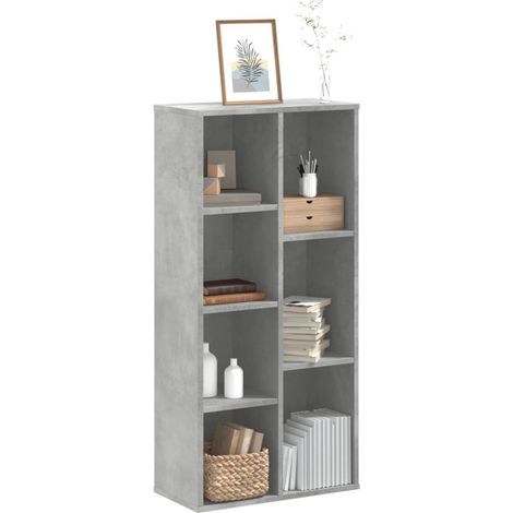 Bücherregal Betongrau 50x25x105 cm Holzwerkstoff