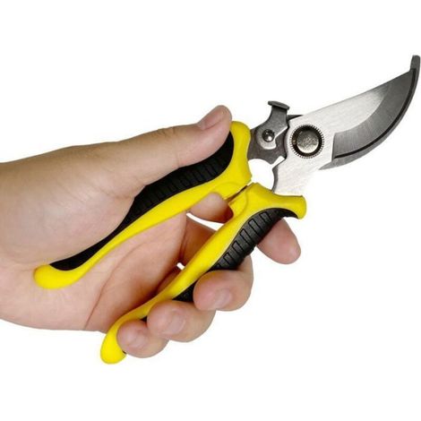 Sécateur - Lame En Acier Au Carbone - Poignée Antidérapante Avec Verrouillage - Pour Taille De Branches Jardin Et Haies - 1 Pièce (1/5)
