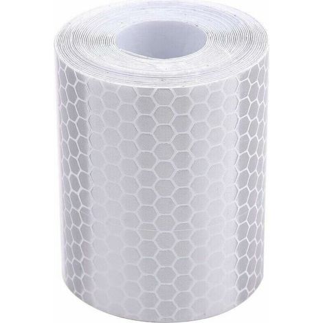 Cinta reflectante KZQ, 5 cm de ancho x 3 m de largo, reflectores para coches, motocicletas, remolques, tractores y camiones, advertencia de seguridad (blanco) (1/4)