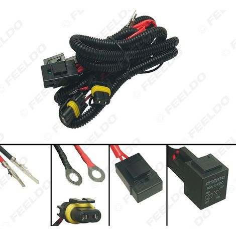 Wiring harness for single-lamp 12V 35W/55W H11 automotive HID xenon headlight, reinforcement wiring harness for xenon headlight. (1/5)