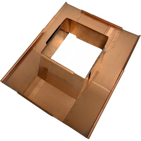 Conversa Chiusa Rame Tegola Piana – da 18 x 18 a 30 x 30 cm – 1 pezzo