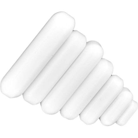 Rührstab-Set, Behälter, Turbine, Magnetstreifen, Magnetwischer, Magnetstab, weißer Rührstab, wiederverwendbares PTFE-Material, 7-teilig