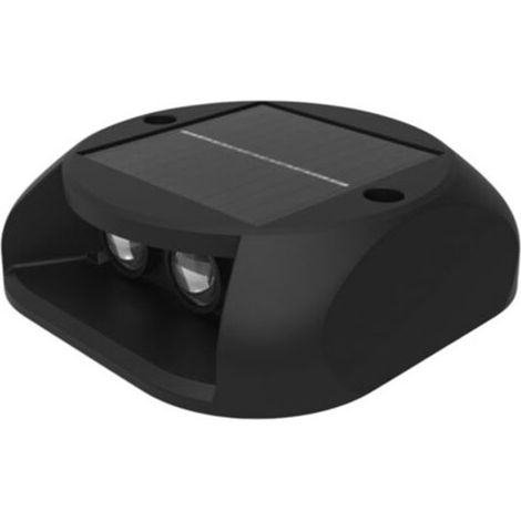 TRADE SHOP - Faretto Segnapasso Con Pannello Solare 0.4w Luce Led Calda 3000k Ip54 Nero Zq-ljd-001 -