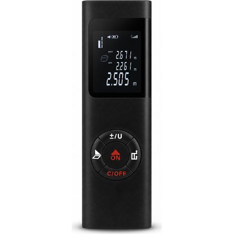 Télémètre Laser Infrarouge USB C Portable 60 m Noir IP54 (1/5)