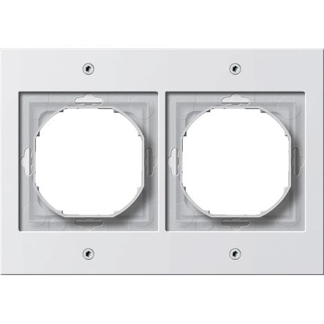 Gira Marco embellecedor 2f Gira TX44 (WG UP) Blanco puro [021266], 0212 66