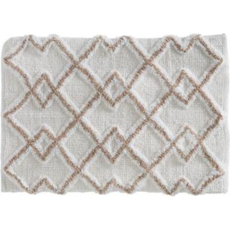 Tapis Salle de Bain "Ethnique" 50x75cm Taupe (1/3)
