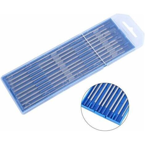 Lot de 10 électrodes de tungstène lanthané 2.4mm – Pointe bleue pour soudage acier inoxydable – Performance élevée – Écologique (1/5)