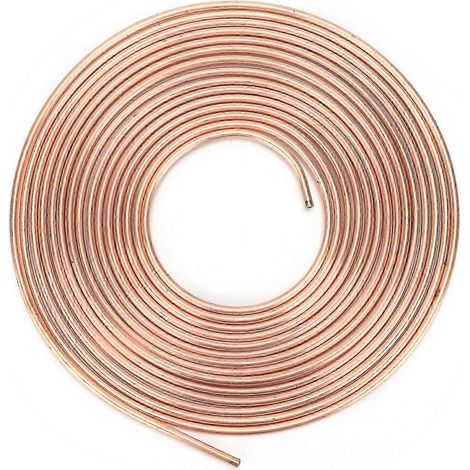 25ft Brake Line Tubing Nickel Plated 3/16in Od Coil Roll For Hydraulic Braking Fuel System(gold )( ) (1/5)