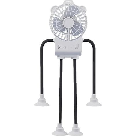 Mini ventilatore, 3 velocità, collo d'oca flessibile, BIANCO (1/2)