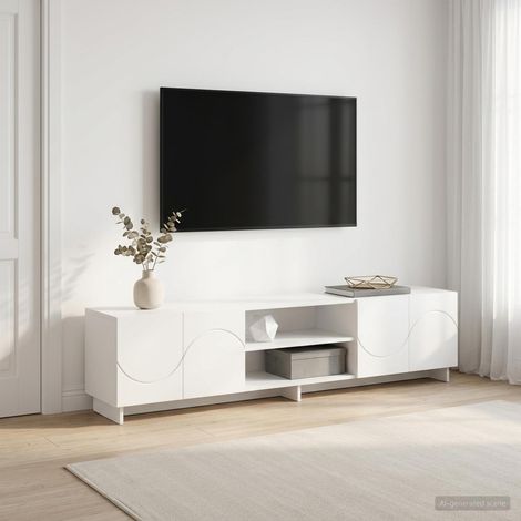 vidaXL Supporto TV 180 x 34,5 x 40 cm Bianco Legno ingegnerizzato