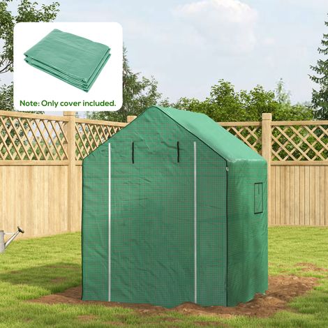 Film de protection pour serre, bâche de rechange, imperméable, pour fenêtres et porte enroulables, 140 x 143 x 190 cm, vert