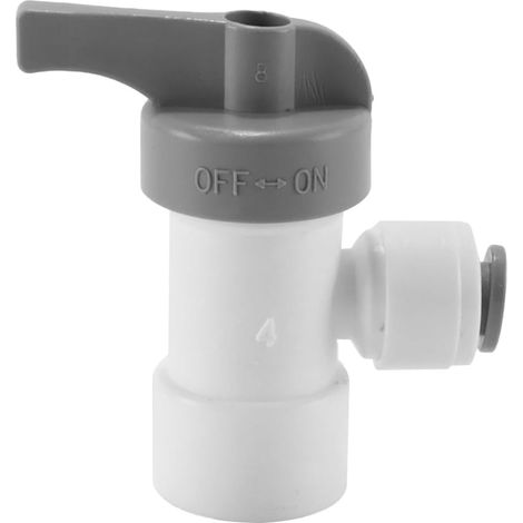 Raccord de filtre à eau, robinet à boisseau sphérique 1/4 po pour seau sous pression, pour purificateurs d'eau, osmoseurs, réfrigérateurs et distributeurs (1/5)